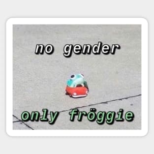 no gender, only froggie Sticker